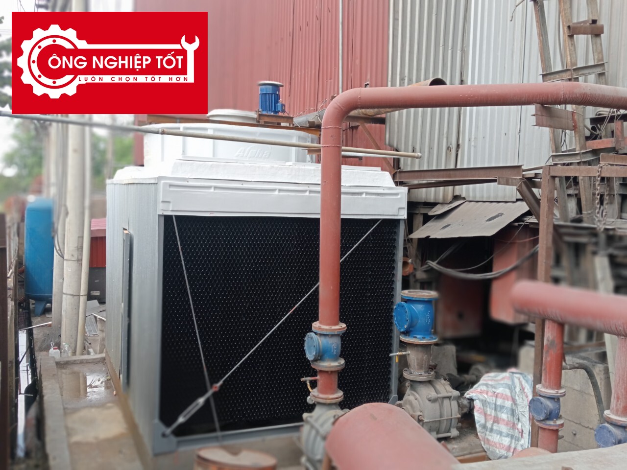 Hình ảnh thực tế tháp giải nhiệt Alpha vuông 250RT